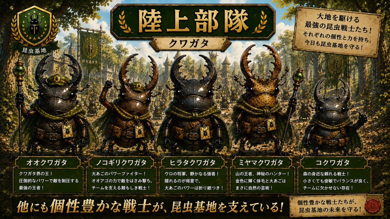 クワガタ－昆虫基地の陸上部隊サムネイル画像
