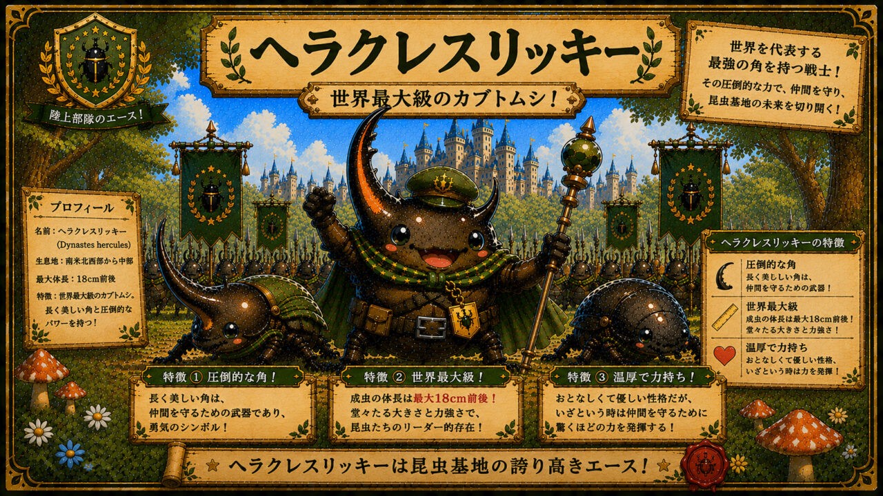 ヘラクレスリッキー－昆虫基地の陸上部隊サムネイル画像